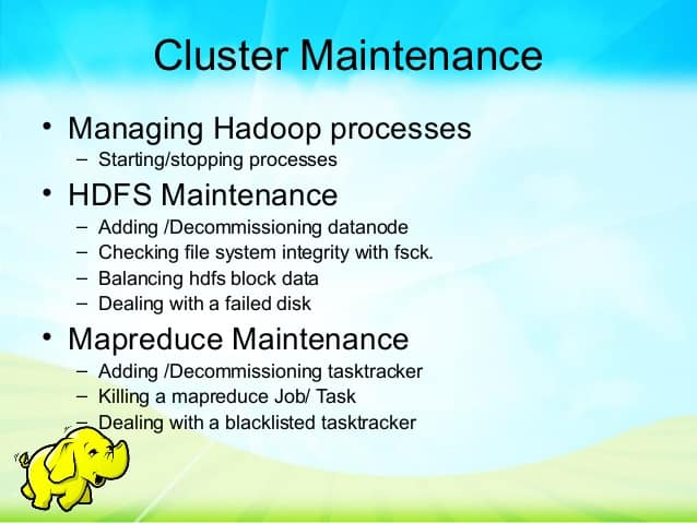 Cluster Maintainence