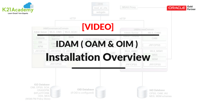 [Video] IDAM ( OAM & OIM ) Installation Highlevel Overview