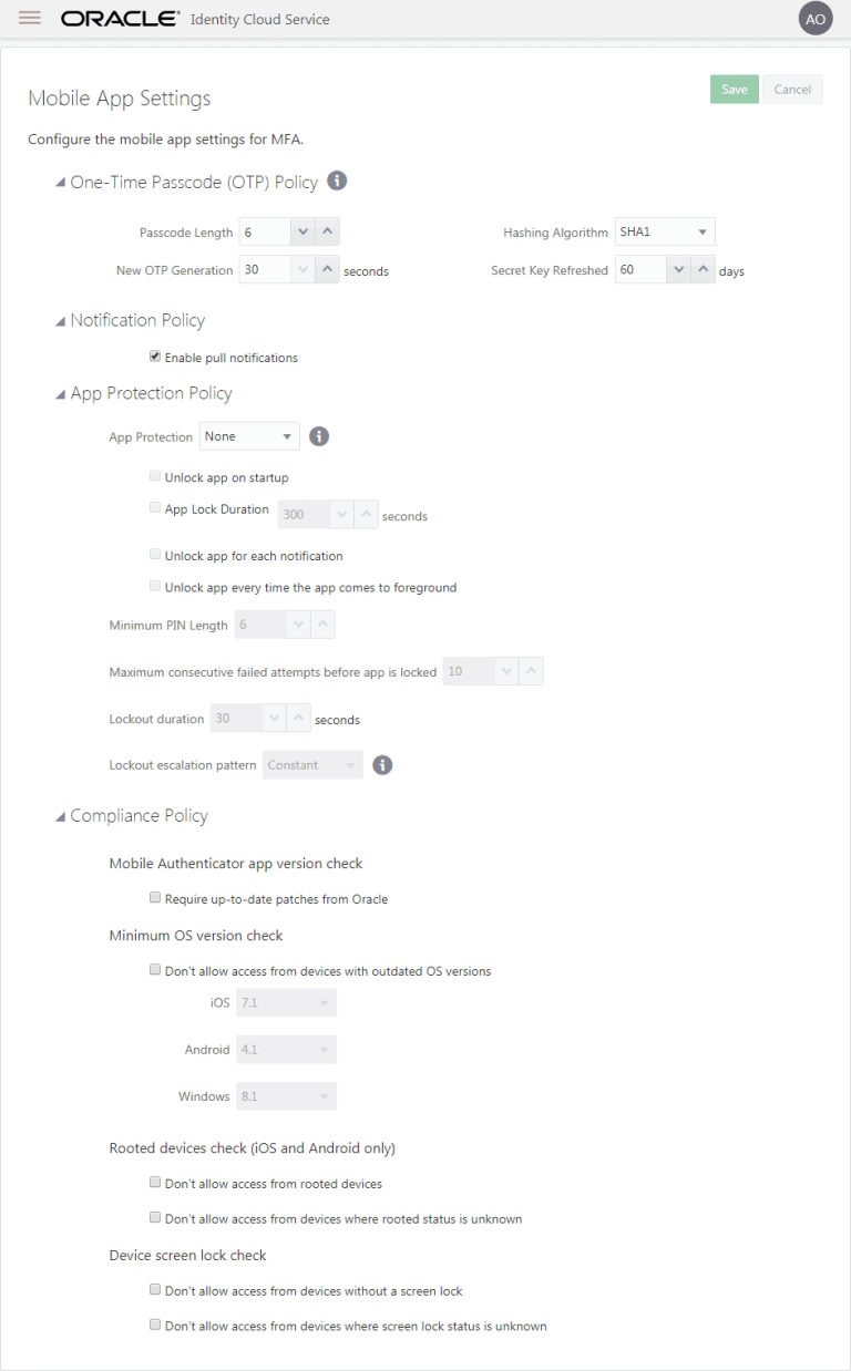 Oracle Identity Cloud Service: Configuring Multi-Factor Authentication