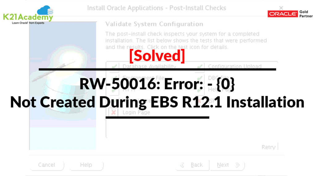 EBS r12.1 Rw 50016 error oracle