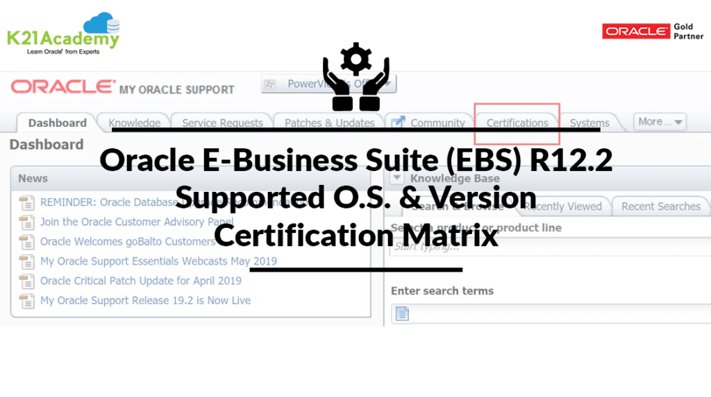 Oracle E-Buisness Suite (EBS)R12 Certification Matrix