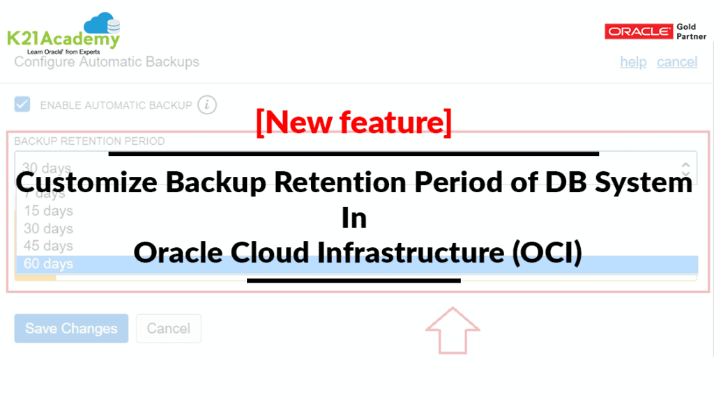 Customize Retention Period of Backup of Database In OCI