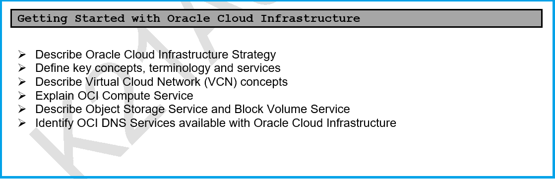 Getting Started with Oracle Cloud Infrastructure 1Z0-998 