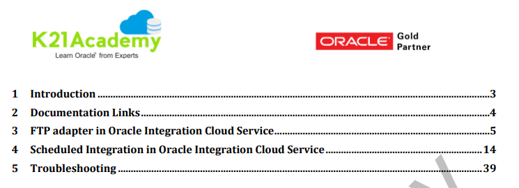Scheduled Integration in Oracle Integration Cloud Service