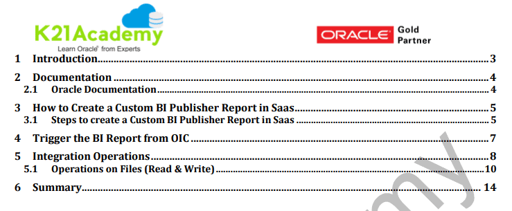 OIC Custom BI Publisher (BIP)Report in SaaS
