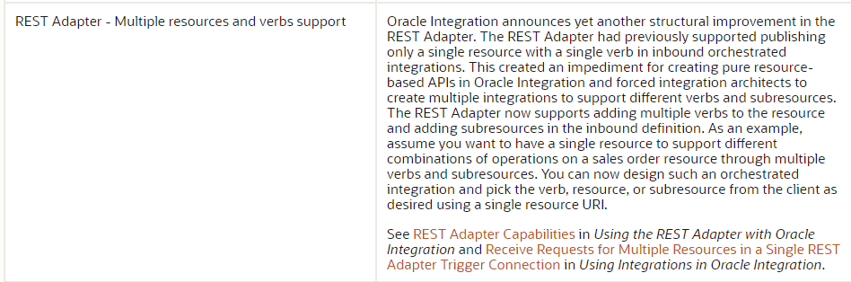 OIC REST Adapter Multiple resources and verbs support