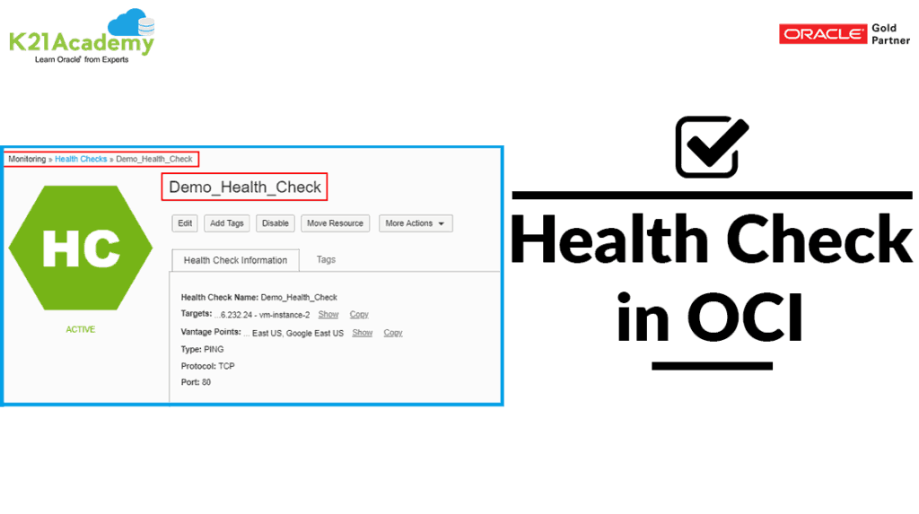 Health Check Service in OCI