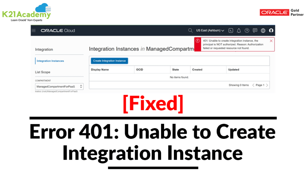 [Fixed] Error 401: Unable to Create Integration Instance