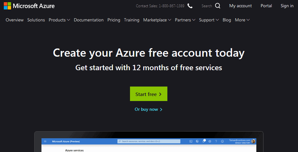 Azure Free Trial Account