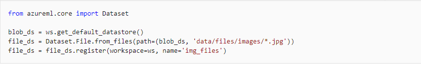 Creating File Dataset