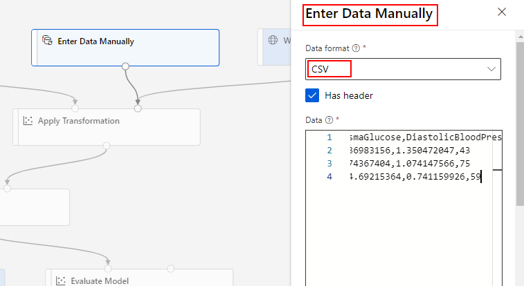 enter data manually
