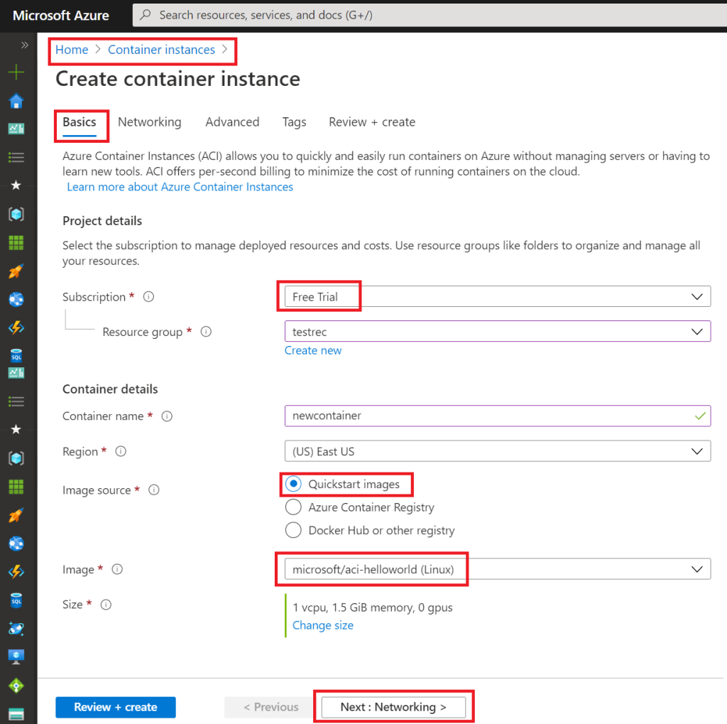 Case Study: Deploy A Container Instance In Azure Using The Azure Portal ...