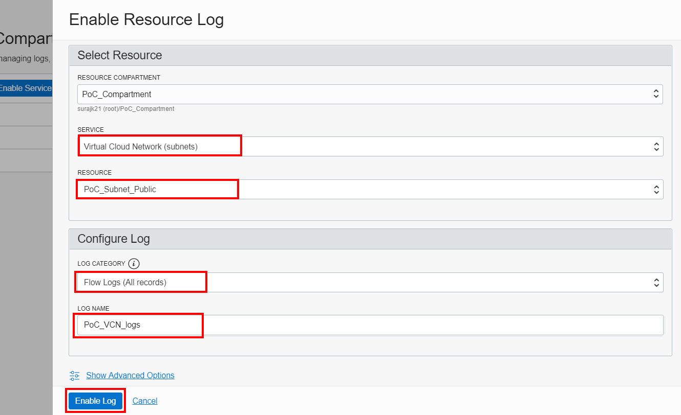 Enable Resource log