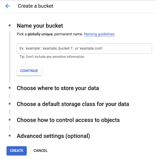 Create bucket and upload objects