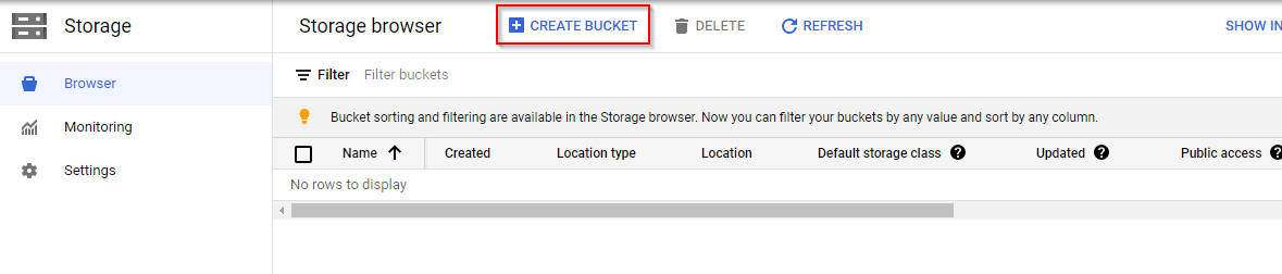 Step 3: Create a bucket