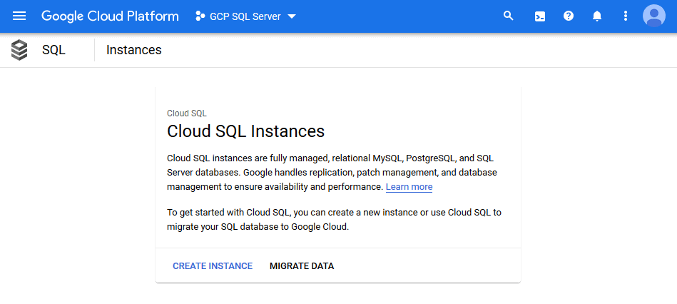 Cloud SQL instance