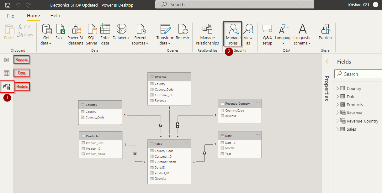 Manage Roles in Power BI