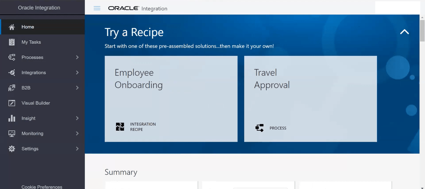 Oracle Accelerators and recipes Home Page