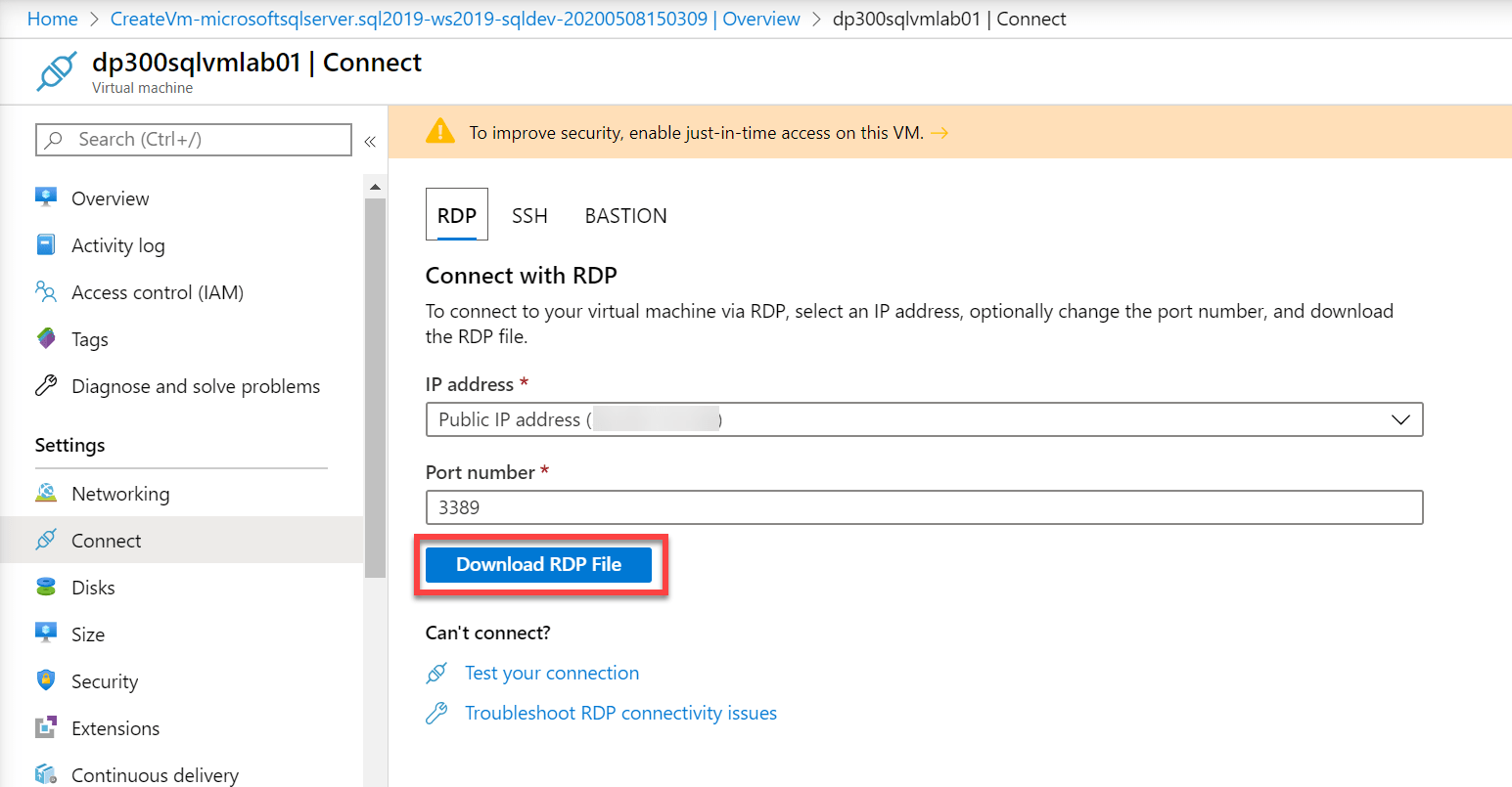 Connect to SQL Server and Restore a Backup