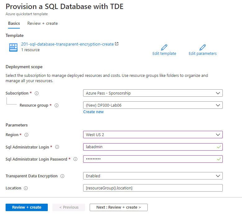 Database Administration on Microsoft Azure: Provision SQL Database with TDE