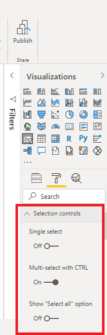 Selection Control option