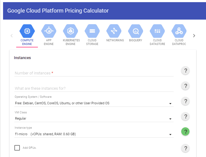 Google Cloud Architect: Pricing Calculator