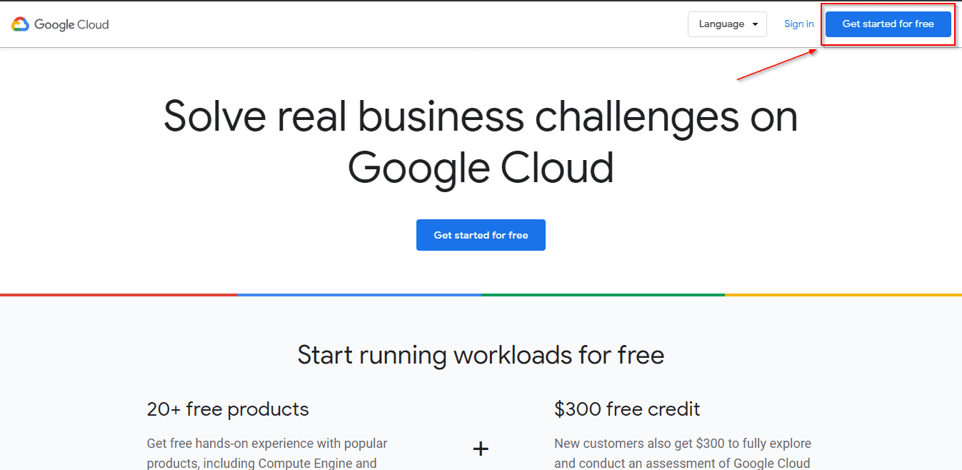 Google Cloud Architect: Free-trial account
