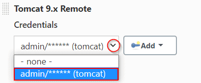 Add Tomcat credentials