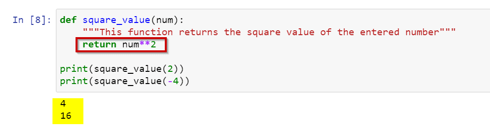 Python Function: return statement