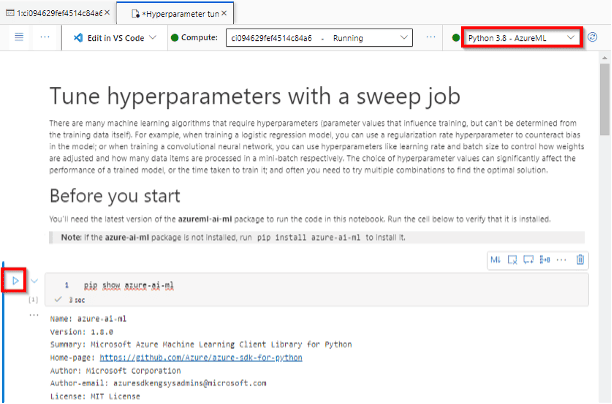 Perform Hyperparameter Tuning with a Sweep job