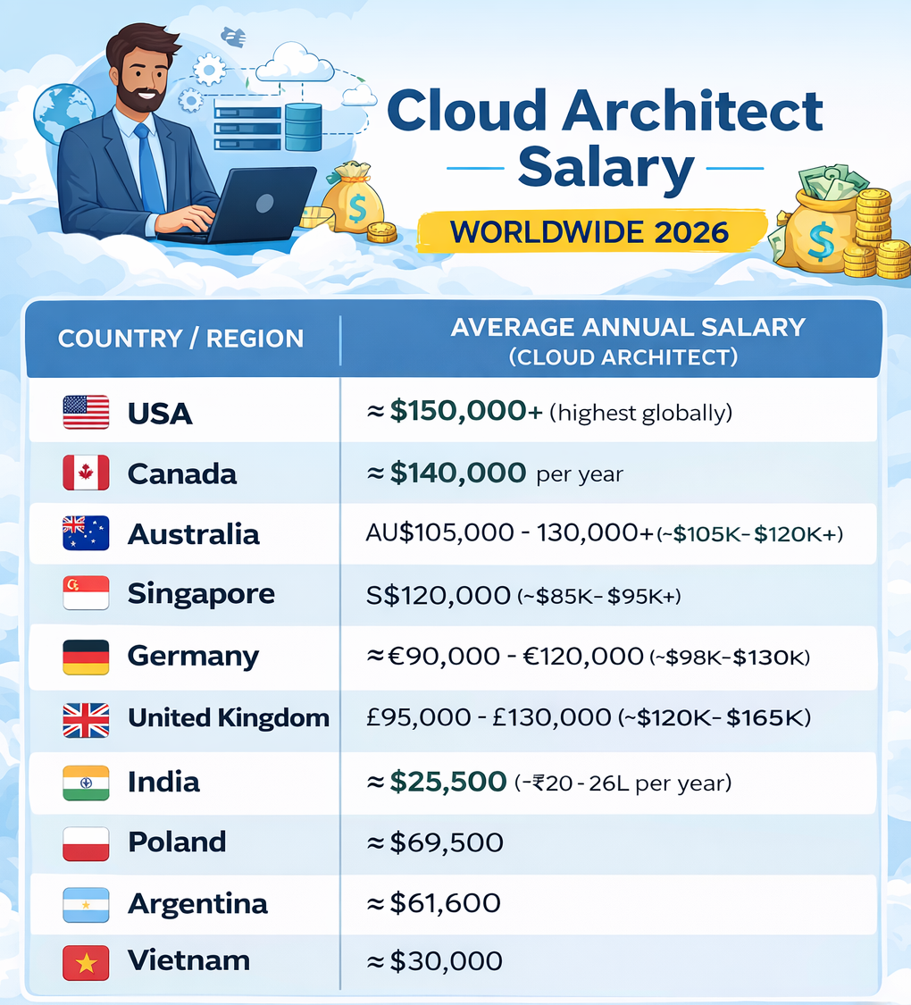 World cloud architect salaries in 2026