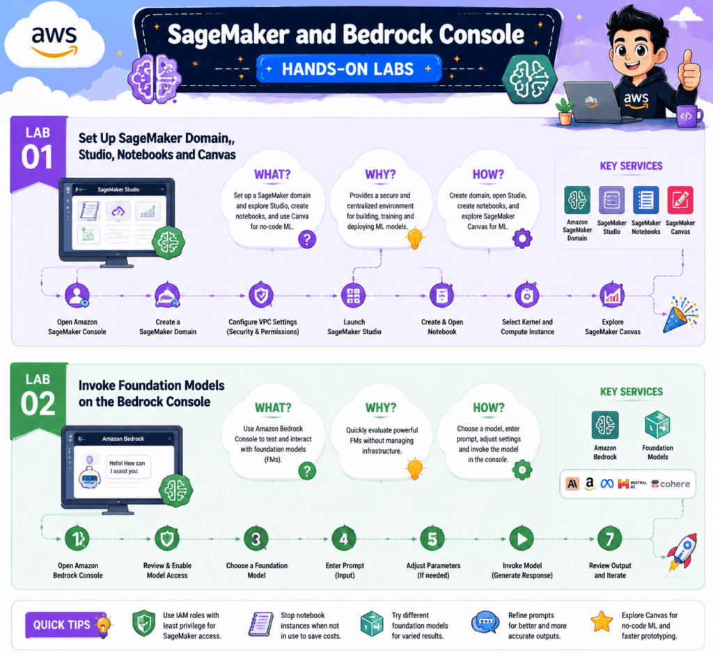 10 Step-by-Step Labs to Master AWS Generative AI