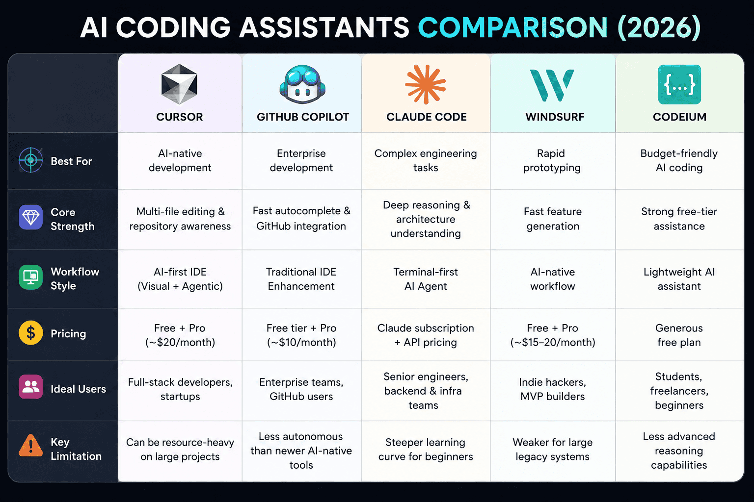 AI Coding Assistant comparison