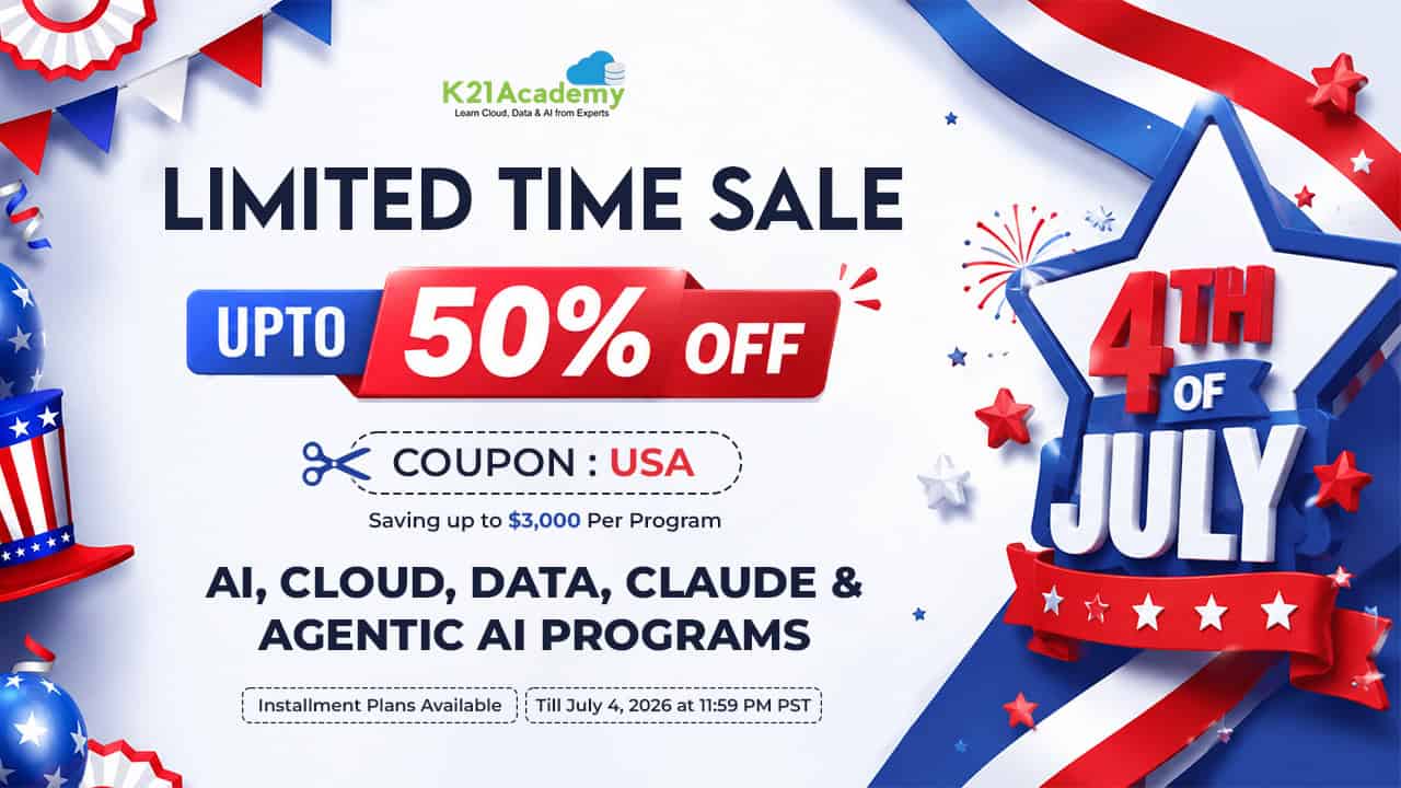 K21 Academy 4th of July Sale - Up to 50% Off